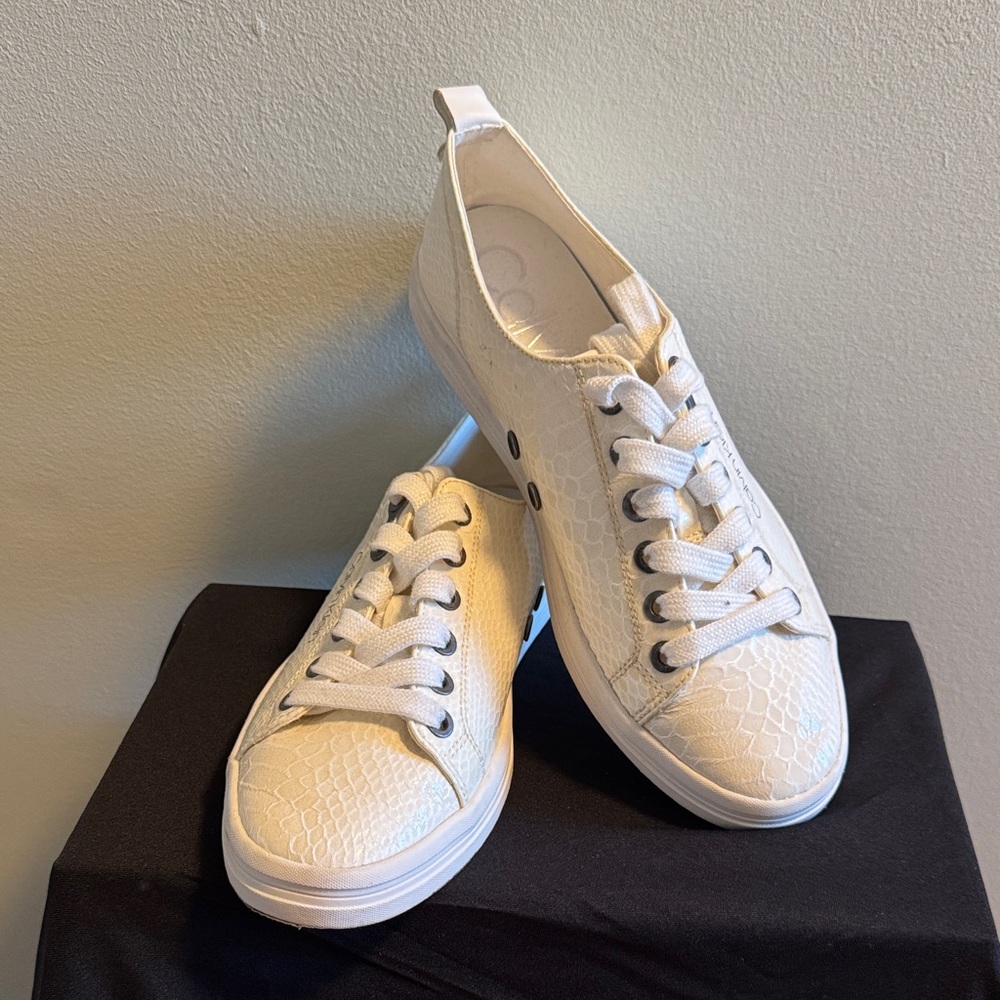 Calvin Klein Textured White Sneakers